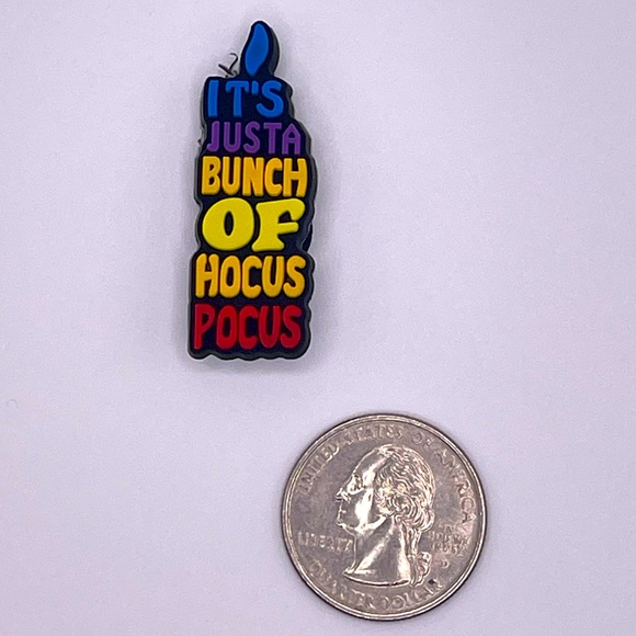 CROCS Accessories - 💥5/$10💥 black flame candle “it’s just a bunch of Hocus Pocus”croc charm